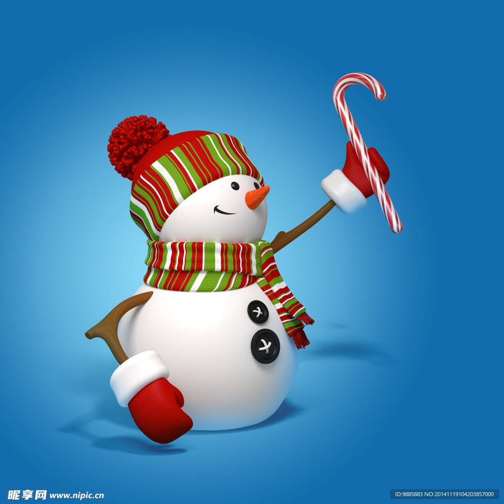 3D圣诞小雪人
