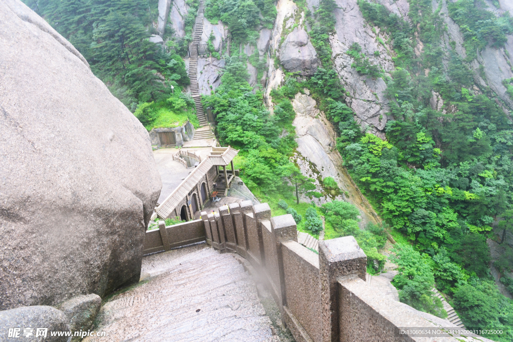 黄山 黄山顶峰  青山