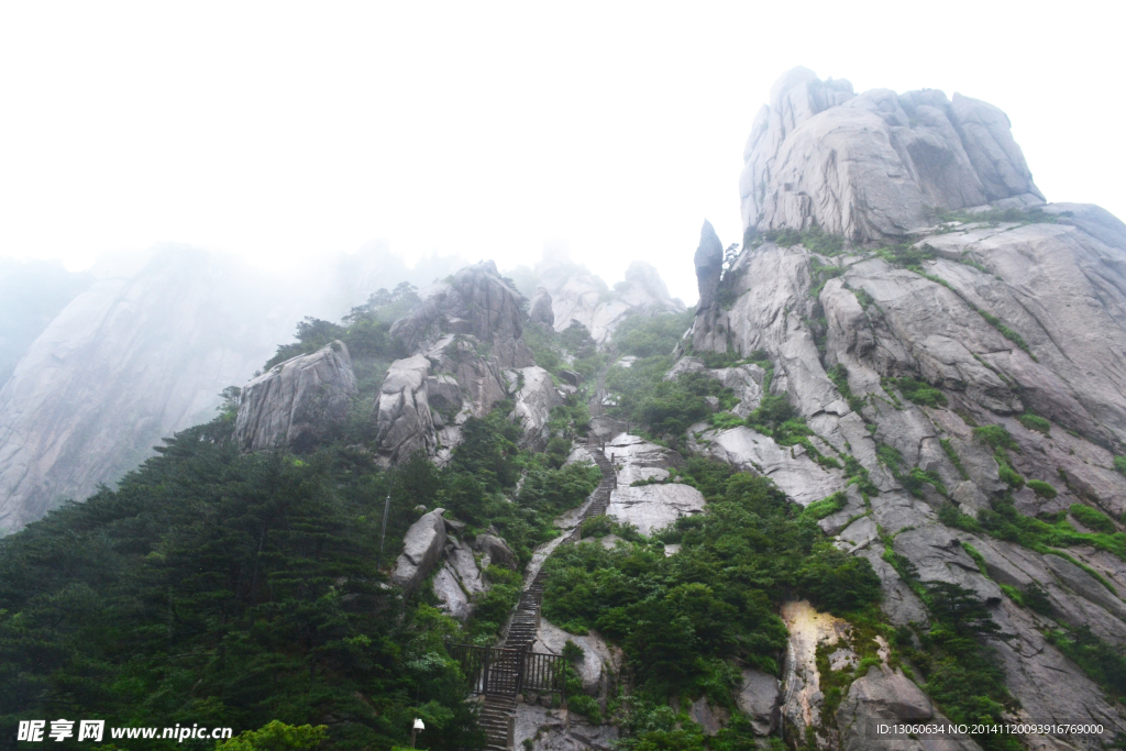 黄山 风景 黄山顶峰  