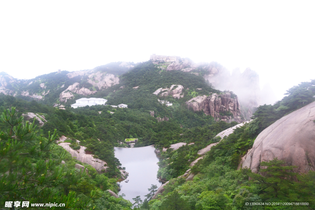 黄山 黄山顶峰  青山 