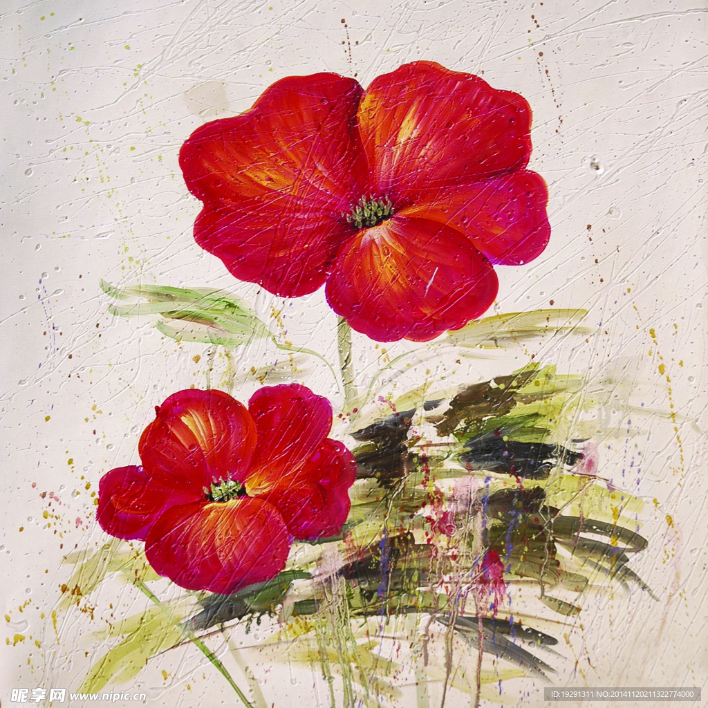 红花油画