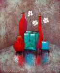 花卉花瓶油画