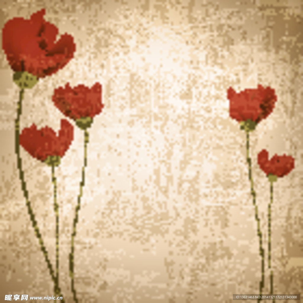 复古花纹素材