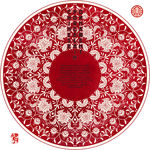 红色中国风喜庆花纹背景