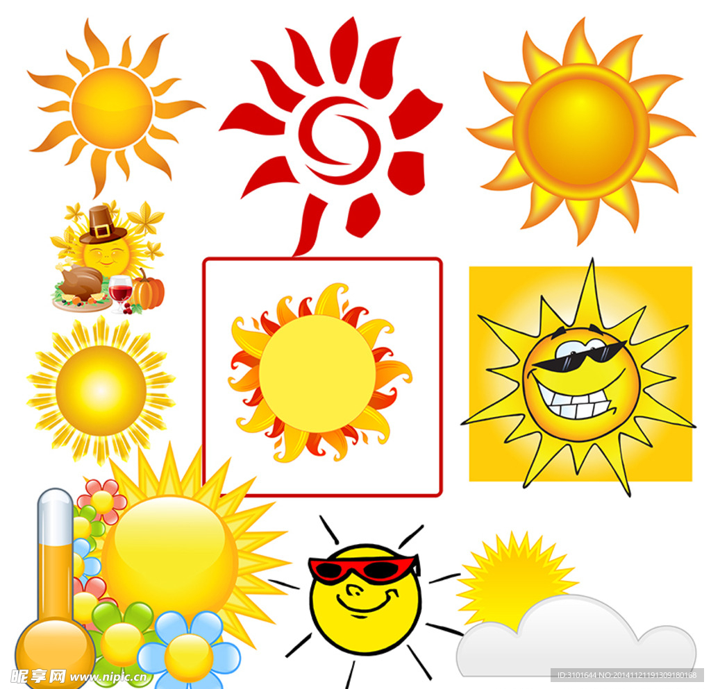 矢量太阳素材