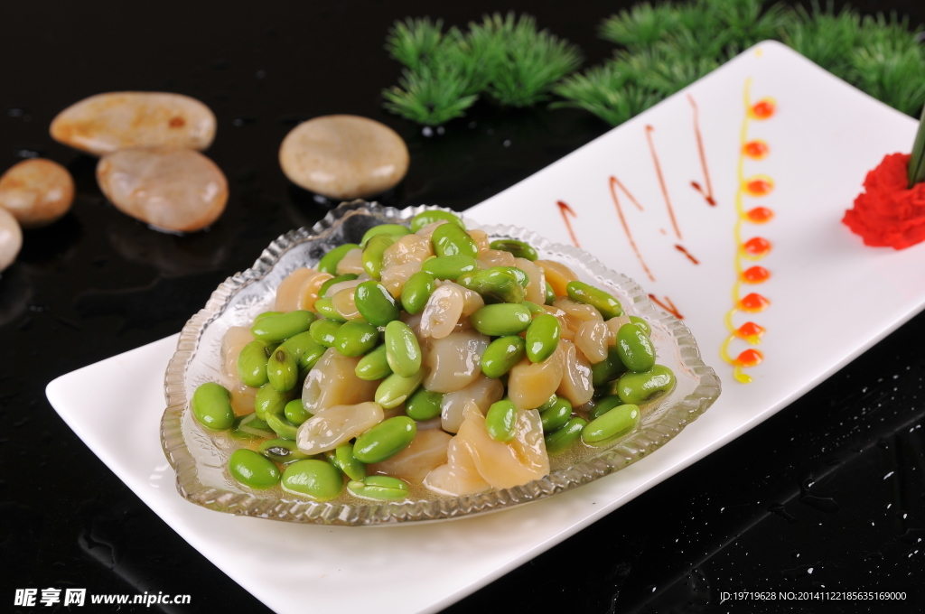 毛豆拌蛏鼻