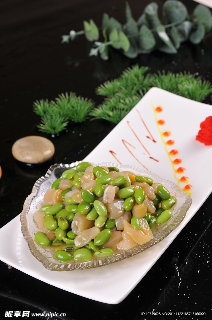 毛豆拌蛏鼻
