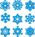 矢量蓝色 雪花