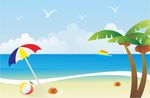 夏日海滩插画