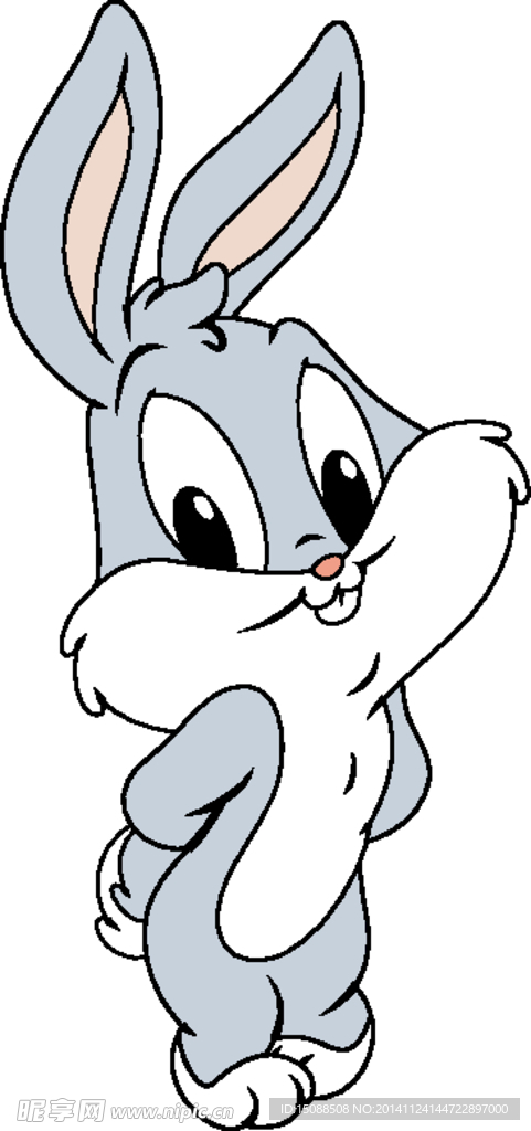 可爱的灰兔子卡通漫画设计图