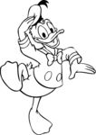 素描卡通图库唐老鸭铅