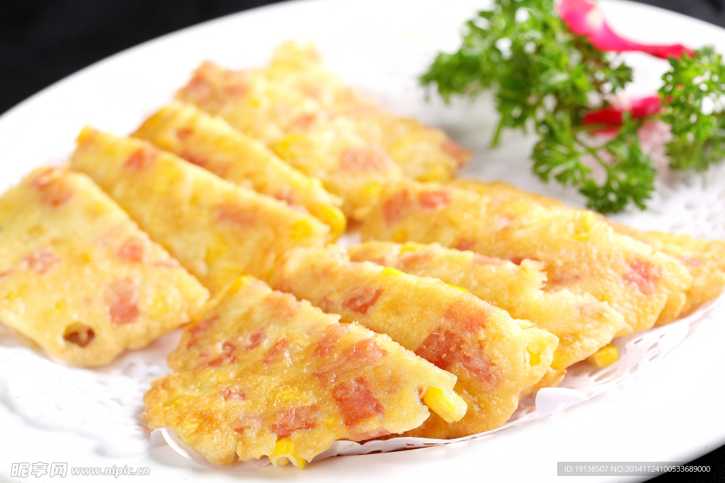 火腿玉米饼