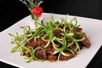 蒜苔黑椒牛肉