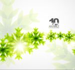 清爽绿色背景矢量图