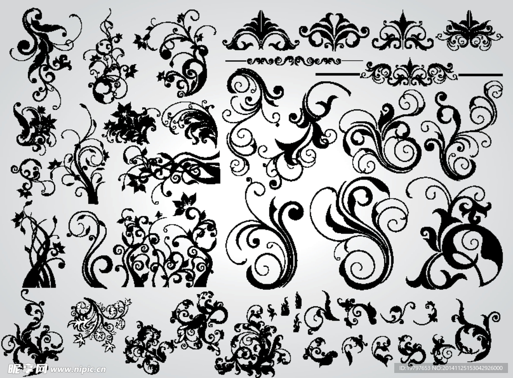 花纹底纹边角花纹