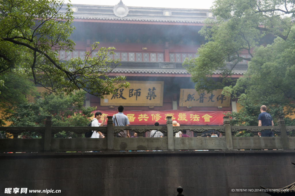 杭州灵隐寺建筑旅游景观