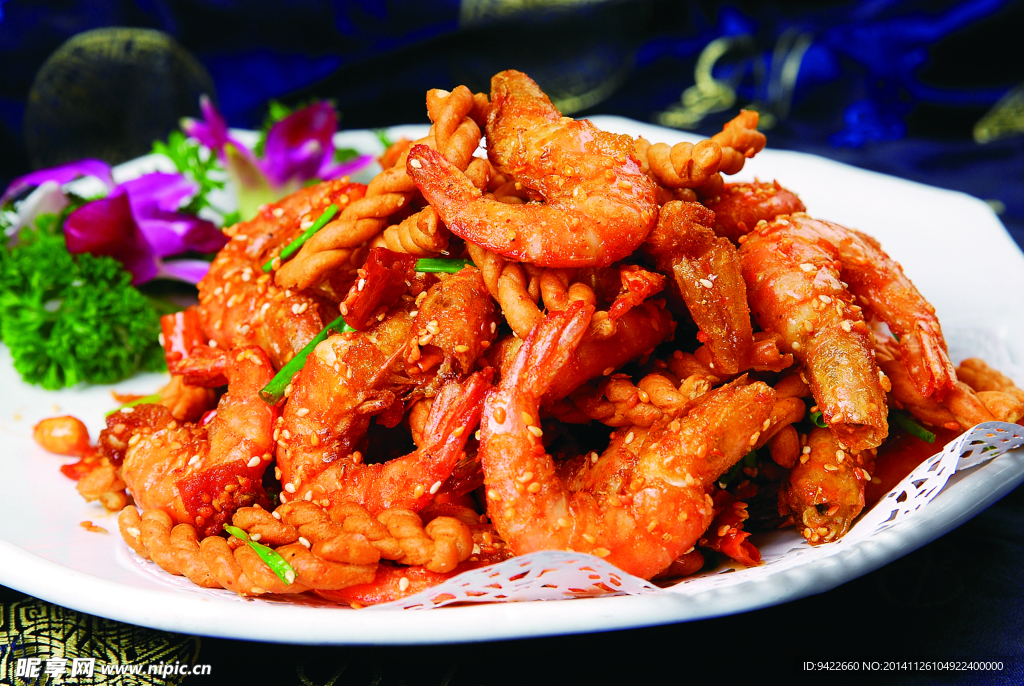酥椒麻花虾