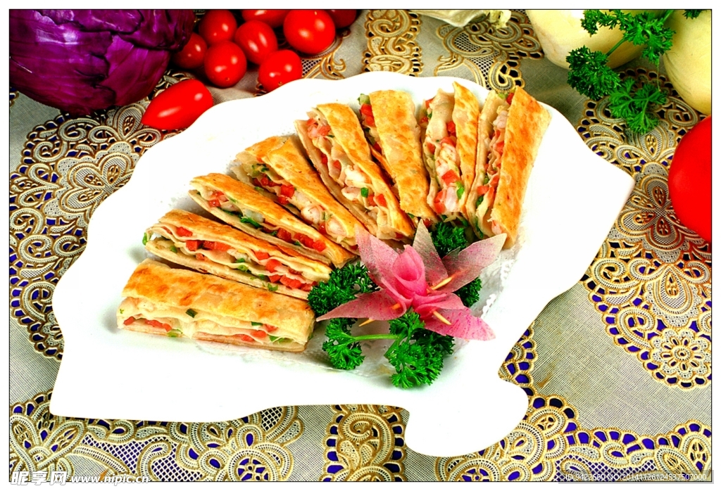虾仁薄饼
