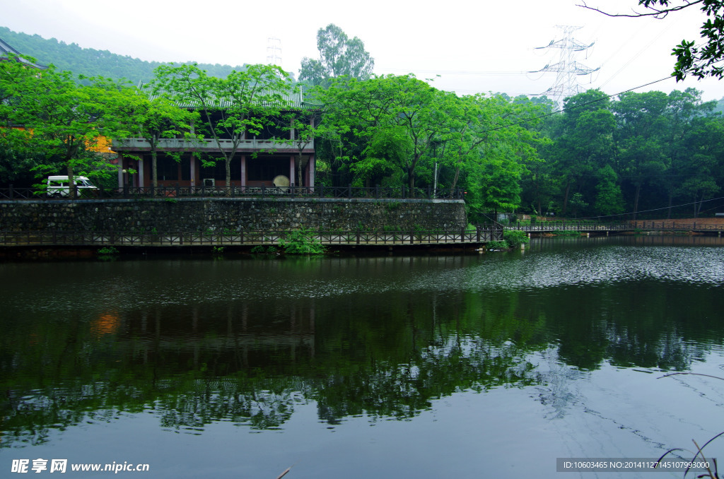 山水风景 园山湖