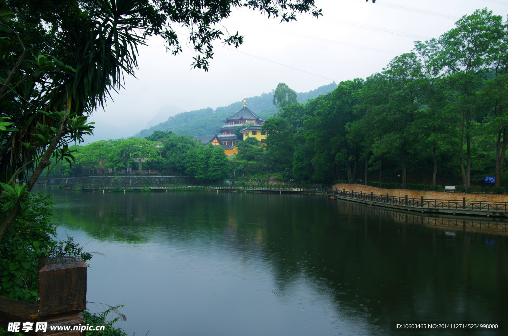 山水风景 园山湖