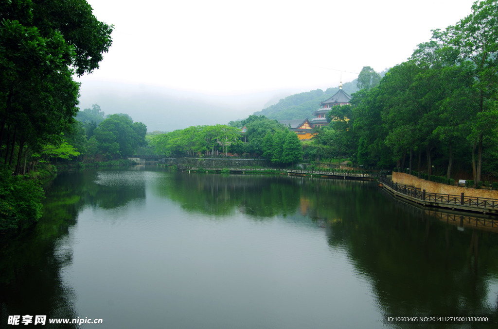 山水风景 园山湖