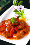 鲍汁烧藕饼