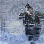 花鸟国画 洞庭湖边晓风生