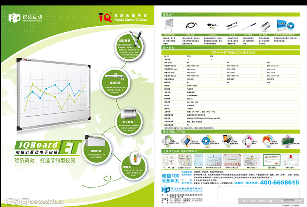 电磁ET电子白板产品彩页