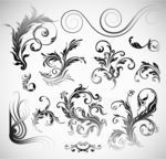 卷曲花纹底纹