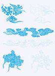 蓝色白云底纹
