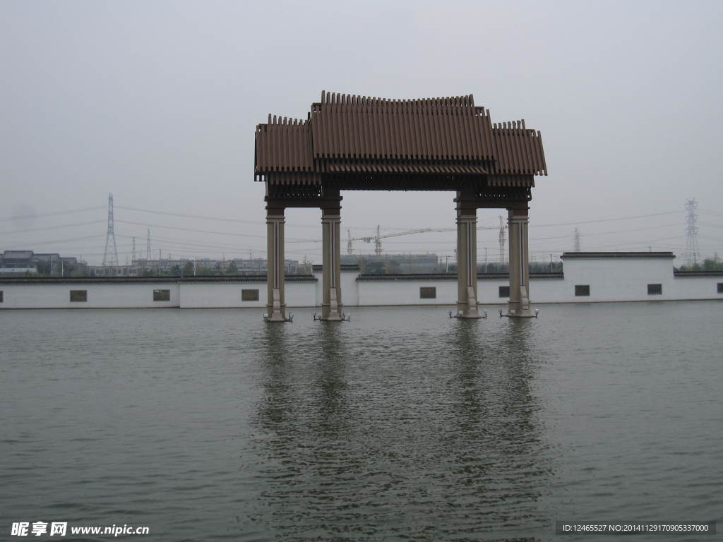 松江广富林水中建筑