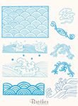 海浪矢量底纹