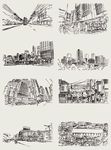 名建筑物漫画图