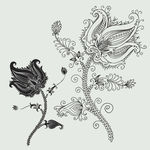 卷曲花纹底纹