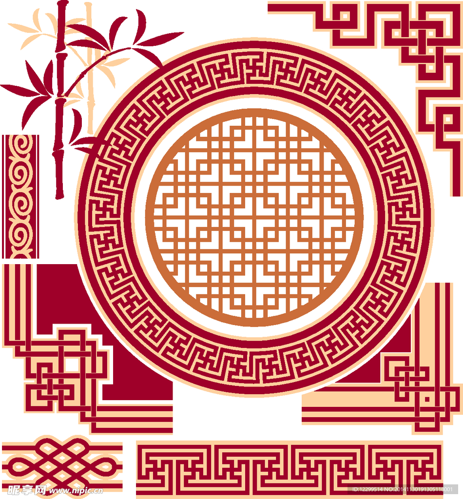 卷曲花纹底纹