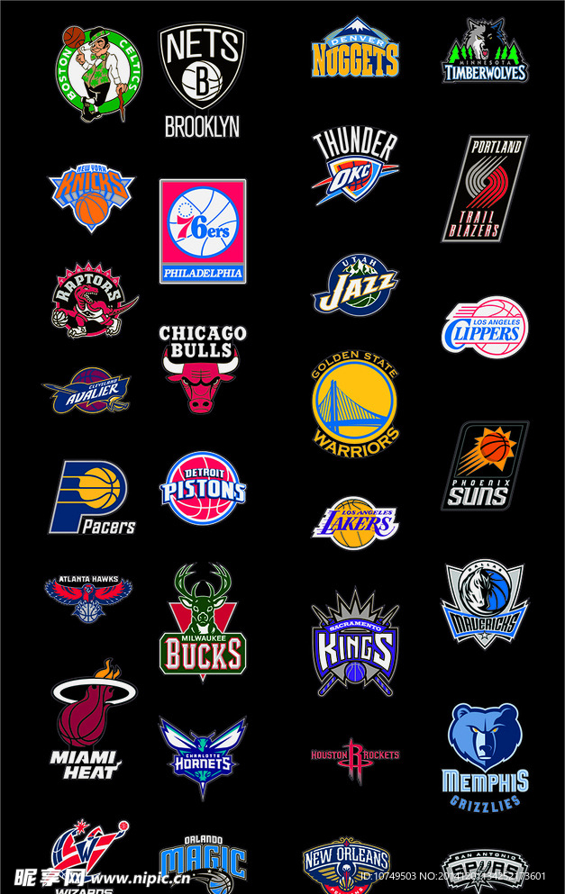 NBA LOGO墙