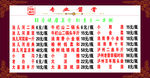 酒店台签表