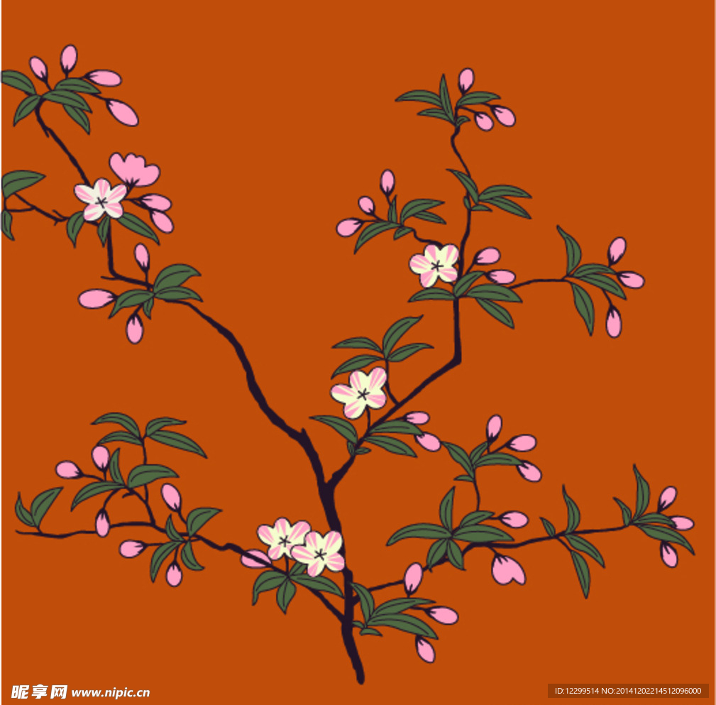卷曲花纹底纹