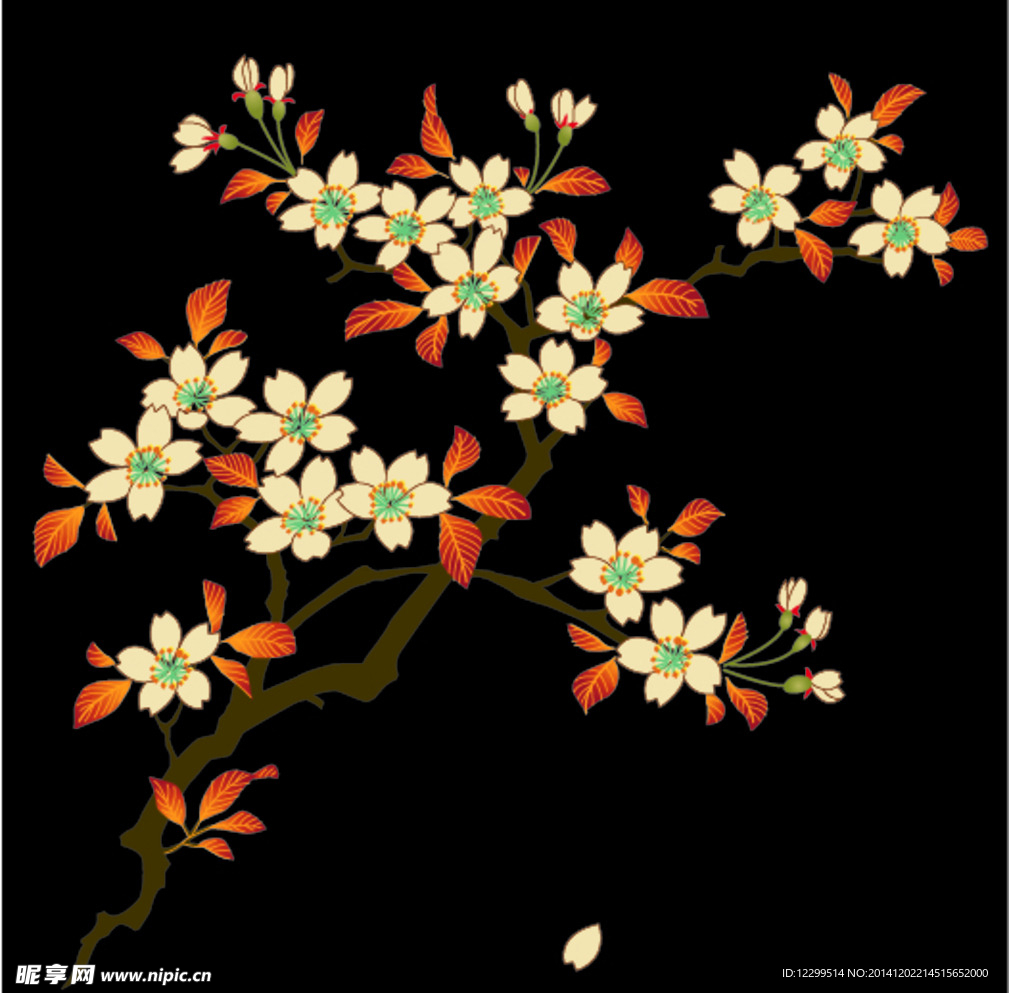 卷曲花纹底纹