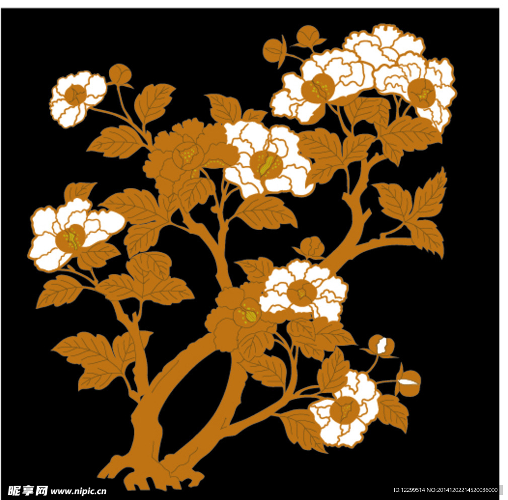 卷曲花纹底纹