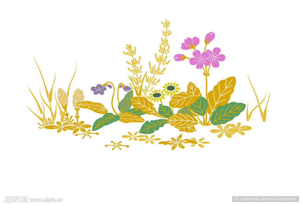 卷曲花纹底纹