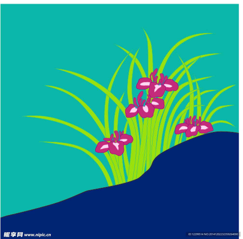 卷曲花纹底纹