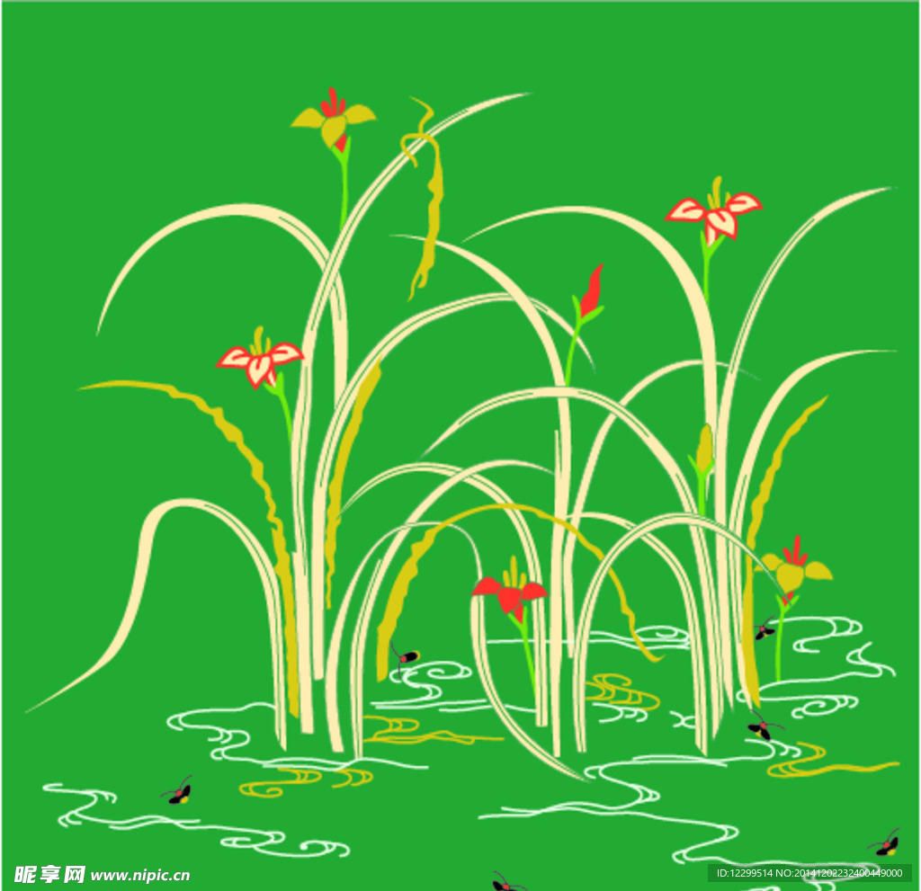 卷曲花纹底纹
