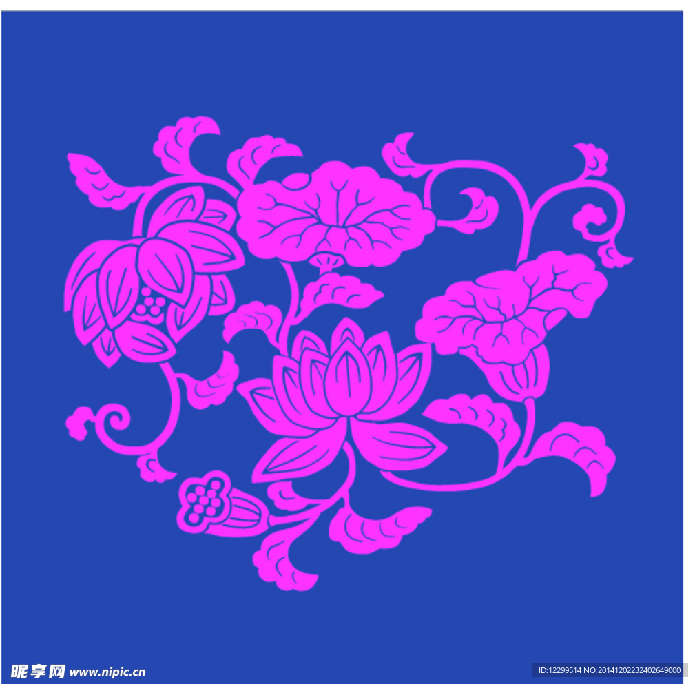 卷曲花纹底纹