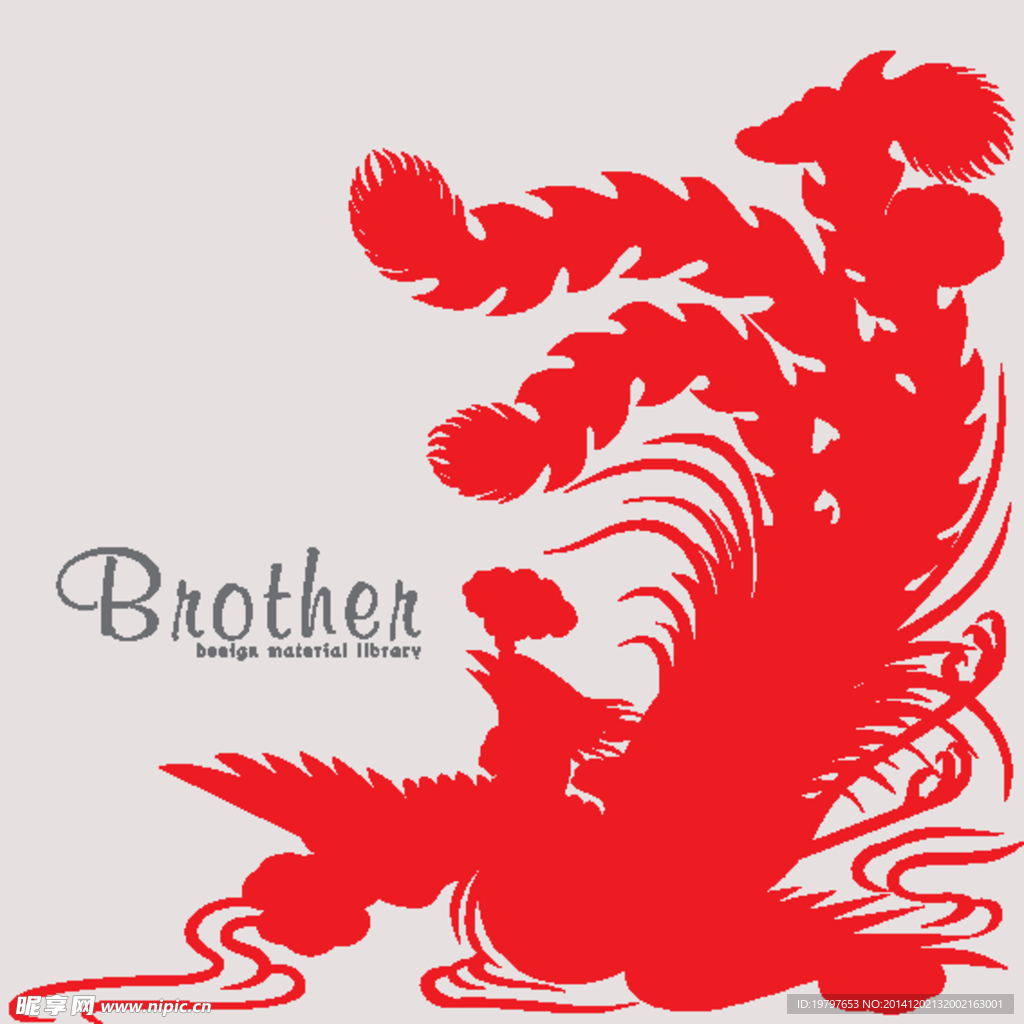 凤凰背景矢量素材