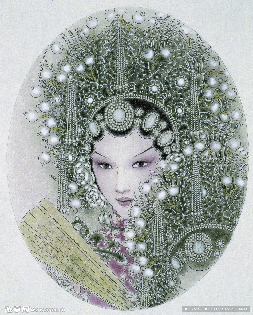 付洛红人物画