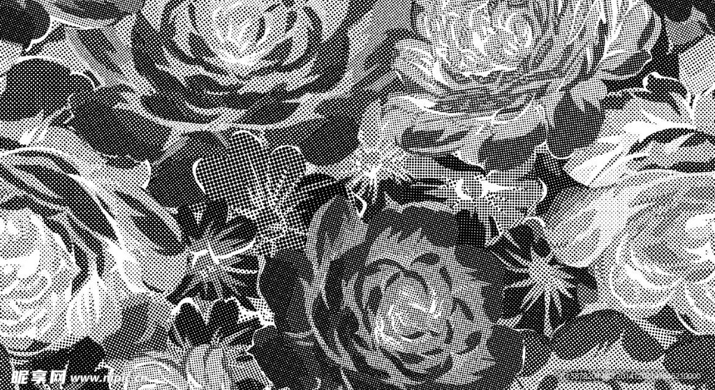 墨色精品花纹