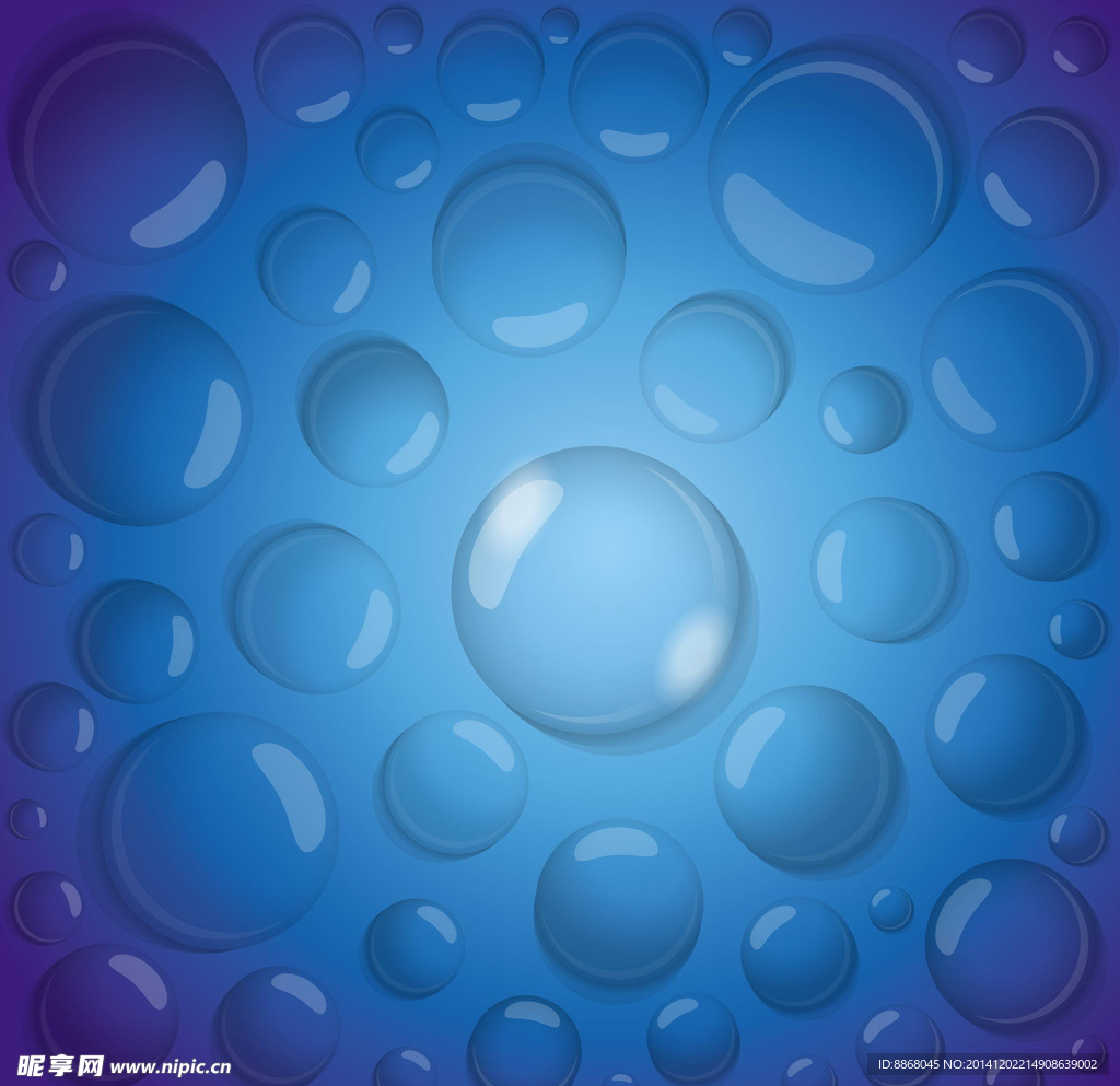 蓝色水珠