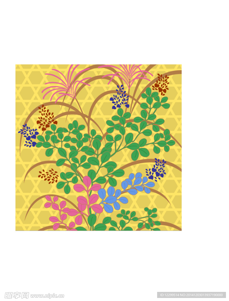 卷曲花纹底纹