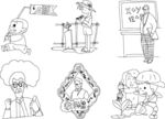 手绘卡通画